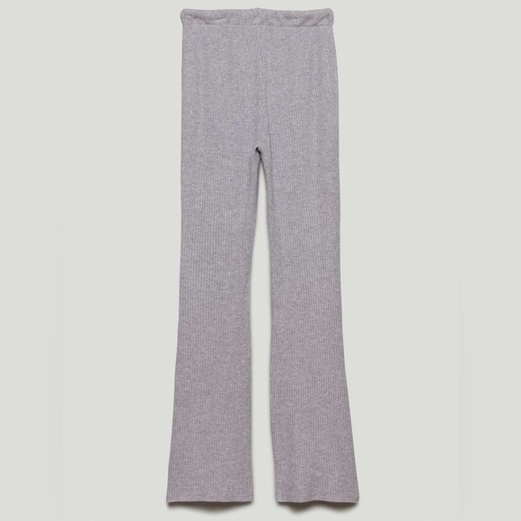 Aritzia Babaton The Group Grey Ribbed Knit Flare Lounge Pants XS - Picture 9 of 14